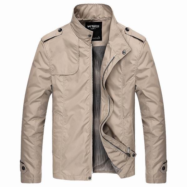 Men's Fashion Outwear Stand Collar Solid Color Windproof Light ...