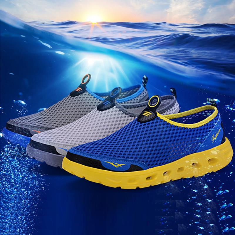 Men Honeycomb Mesh Breathable Quick Drying Casual Beach Shoes - NewChic